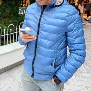 Sacoor Brothers Recycled Light-Down Mens Jacket Bright Blue size Medium